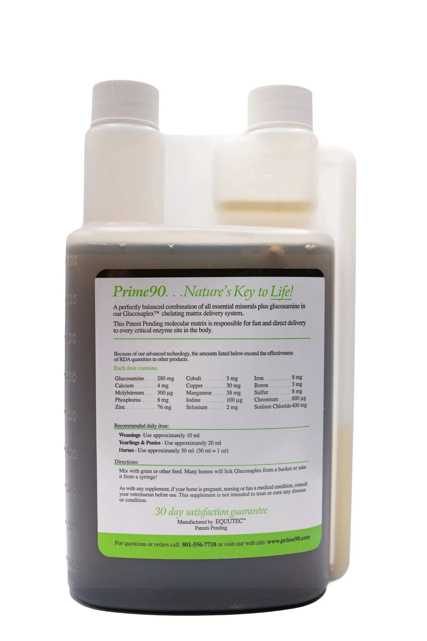 Equine vitality boost: Comprehensive Liquid Mineral & Glucosamine Supplement for Horses (1 quart) Prime 90
