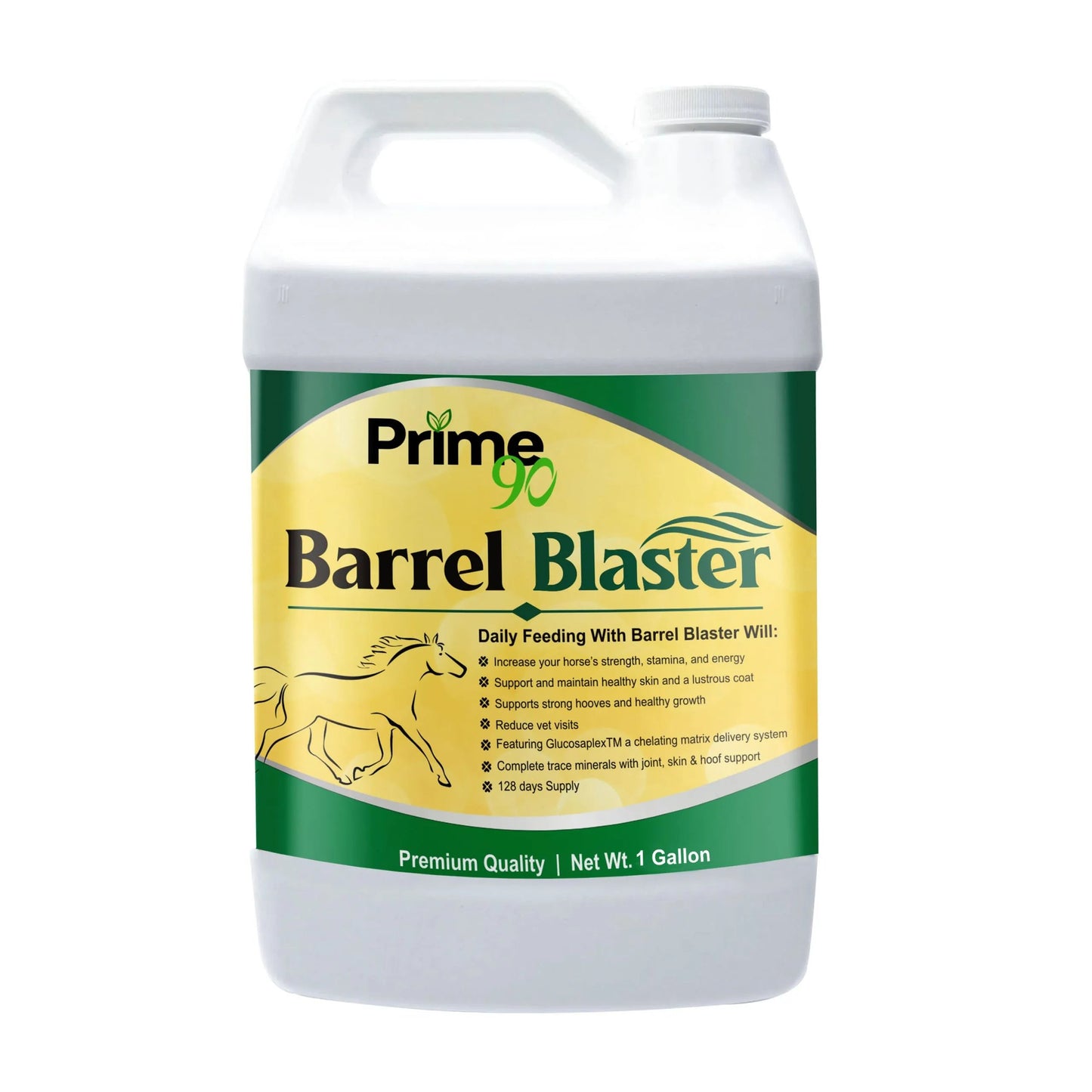 Barrel Blaster: Elite Liquid Supplement for Barrel Racing Horses (one gallon) – Enhanced Performance & Recovery Prime 90