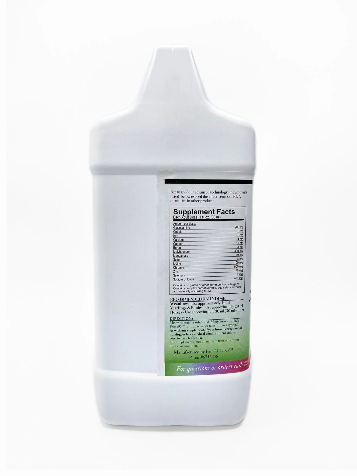 Equine vitality boost: Comprehensive Liquid Mineral & Glucosamine Supplement for Horses (1 gallon) Prime 90