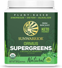 SUNWARRIOR Organic Ormus Supergreens Natural, 8 OZ Sunwarrior