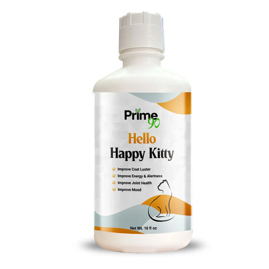 Hello Happy Kitty-Essential Mineral & Glucosamine Supplement – Enhanced Mobility, Vibrant Energy & Optimal Health for Cats Prime 90