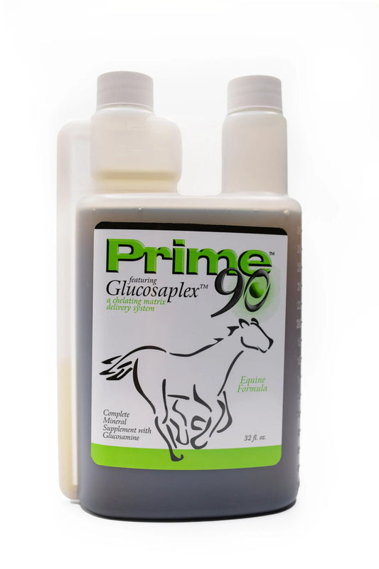Equine vitality boost: Comprehensive Liquid Mineral & Glucosamine Supplement for Horses (1 quart) Prime 90