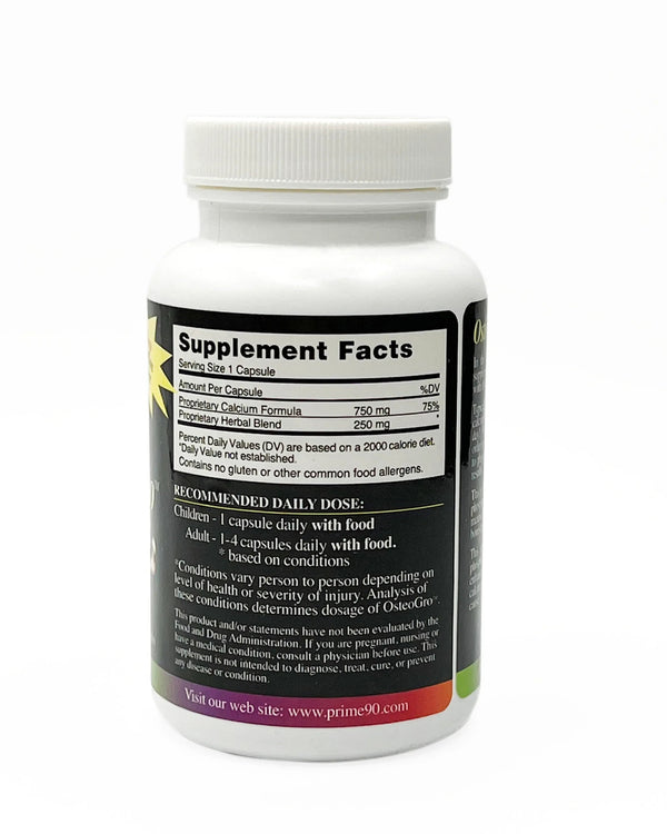 OsteoGro Advanced Calcium supplement with Vitamin D, K & Phosphorus – Enhanced Bone Health & Absorption Prime 90