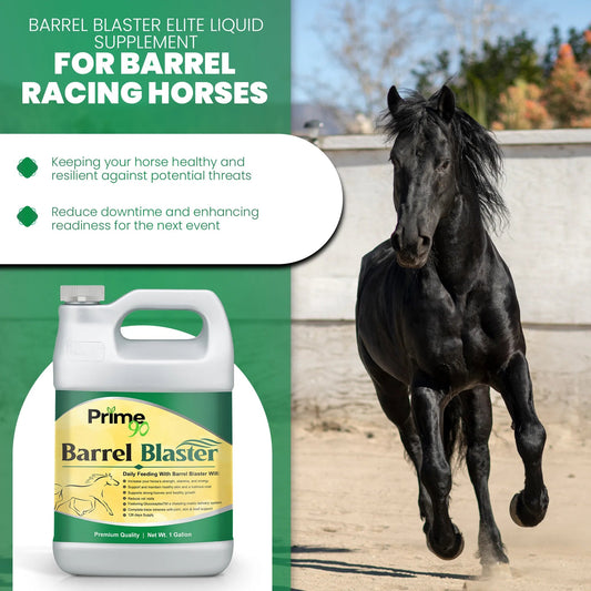 Barrel Blaster: Elite Liquid Supplement for Barrel Racing Horses (one gallon) – Enhanced Performance & Recovery Prime 90