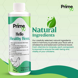 Hello Healthy Hens – Essential Mineral Supplement for Optimal Chicken Health & Egg Production Prime 90