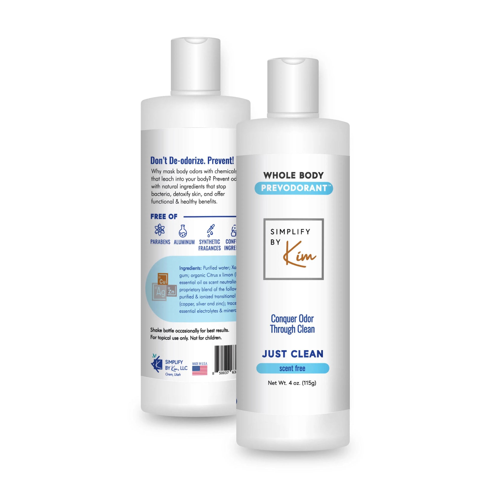 SbK 4 oz Prevodorant -- Scent Free Simplify by Kim